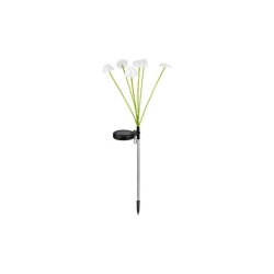 Lampa solarna LED 0.36W 3000K IP44 zielona 72cm czujnik zmierzchu do ogrodu i altany