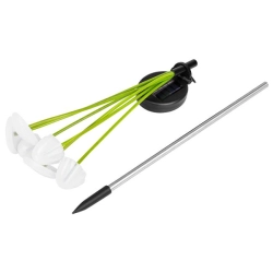 Lampa solarna LED 0.36W 3000K IP44 zielona 72cm czujnik zmierzchu do ogrodu i altany