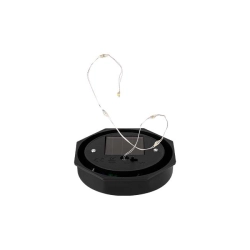 Lampa LED solarna 0,1W 3000K IP44 czarna 10cm czujnik zmierzchu do ogrodu i na taras