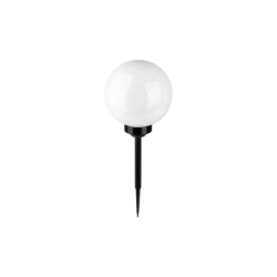 Lampa LED solarna kula 0,24W 6500K IP54 czarna biała 25cm do ogrodu i altany