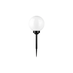 Lampa LED solarna kula 0,24W 6500K IP54 czarna biała 25cm do ogrodu i altany