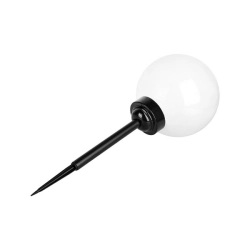 Lampa LED solarna kula 0,24W 6500K IP54 czarna biała 25cm do ogrodu i altany