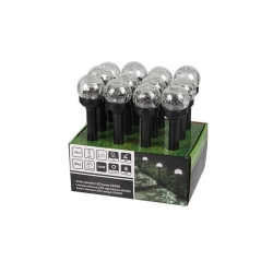 Lampa solarna LED 0,06W 5500-6000K IP44 kula szklana 6cm do ogrodu i altany — zdjęcie 3