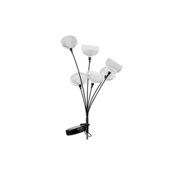 Lampa solarna LED 0.36W 3000K IP44 czarna-srebrna 84cm z czujnikiem zmierzchu do ogrodu i altany