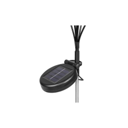 Lampa solarna LED 0.36W 3000K IP44 czarna-srebrna 84cm z czujnikiem zmierzchu do ogrodu i altany