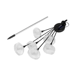 Lampa solarna LED 0.36W 3000K IP44 czarna-srebrna 84cm z czujnikiem zmierzchu do ogrodu i altany