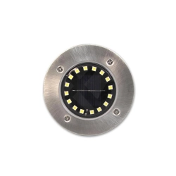 Lampa LED solarna 0.96W 6500K IP44 srebrna do ogrodu i altany 115x135mm czujnik zmierzchu