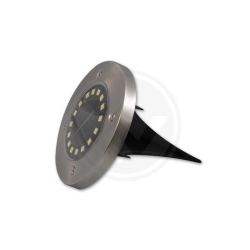 Lampa LED solarna 0.96W 6500K IP44 srebrna do ogrodu i altany 115x135mm czujnik zmierzchu