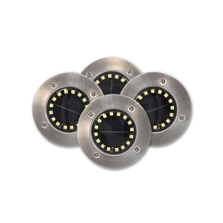 Lampa LED solarna 0.96W 6500K IP44 srebrna do ogrodu i altany 115x135mm czujnik zmierzchu