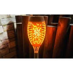Lampa LED solarna 0.72W 3000K IP44 brązowa 75x510mm z czujnikiem zmierzchu do ogrodu i altany