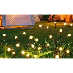 Lampa solarna LED 0,6W 3000K IP44 czarno-biała 73cm do ogrodu i altany