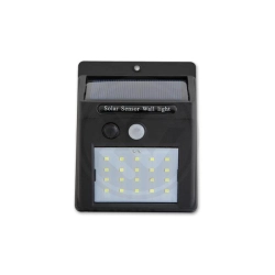 Lampa LED 3W 5500-6000K IP65 czujnik ruchu i zmierzchu czarna do ogrodu i na podjazd