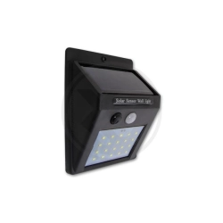 Lampa LED 3W 5500-6000K IP65 czujnik ruchu i zmierzchu czarna do ogrodu i na podjazd
