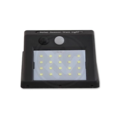 Lampa LED 3W 5500-6000K IP65 czujnik ruchu i zmierzchu czarna do ogrodu i na podjazd