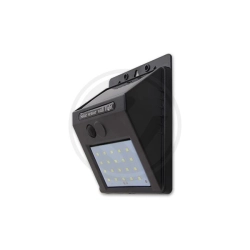 Lampa LED 3W 5500-6000K IP65 czujnik zmierzchu czarna 125x98x48mm do ogrodu i elewacji