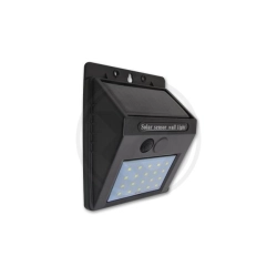 Lampa LED 3W 5500-6000K IP65 czujnik zmierzchu czarna 125x98x48mm do ogrodu i elewacji