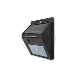 Lampa LED 3W 5500-6000K IP65 czujnik zmierzchu czarna 125x98x48mm do ogrodu i elewacji