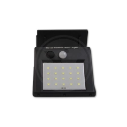 Lampa LED solarna 3W 6500K IP44 czujnik ruchu 2,5m kabel do ogrodu i elewacji