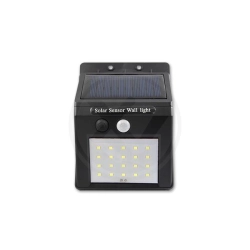 Lampa LED solarna 3W 6500K IP44 czujnik ruchu 2,5m kabel do ogrodu i elewacji