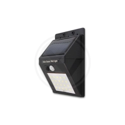 Lampa LED solarna 3W 6500K IP44 czujnik ruchu 2,5m kabel do ogrodu i elewacji
