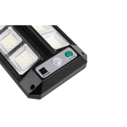 Lampa LED solarna 3.2W 6500K IP44 czujnik PIR czarna do ogrodu i podjazdu