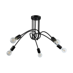 Żyrandol LED 5xE27 35W czarny IP20 do salonu i jadalni