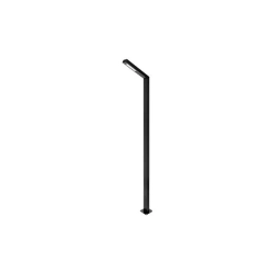 Lampa ogrodowa LED 50W 4000K IP65 czarna 350cm do ogrodu i altany - czarna lampa z giętym ramieniem