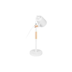 Lampa biurkowa LED E27 60W biała z drewnem IP20 regulacja