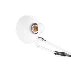 Lampa biurkowa kreślarska E27 biała z ramionami 260mm