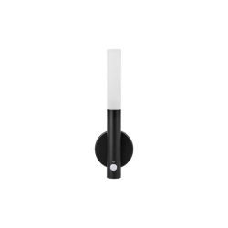 Lampa LED 2.5W 4000K czarna PIR akumulator USB do wejścia i na schody