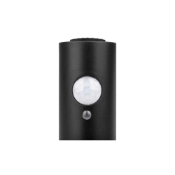 Lampa LED 2.5W 4000K czarna PIR akumulator USB do wejścia i na schody