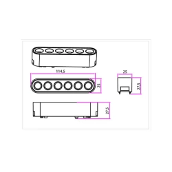 Lampa LED 6W 4000K 48V czarna mat IP20 do systemu Magnetic tracklight