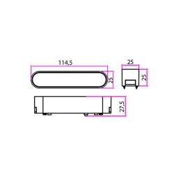 Lampa LED 6W 4000K IP20 czarna mat 114x25x27mm do systemu Magnetic tracklight — zdjęcie 2