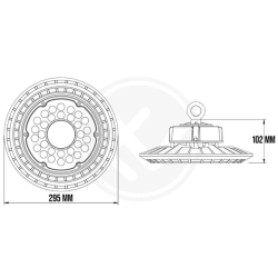 Lampa LED High Bay 100W 5000K IP65 do warsztatu i magazynu — zdjęcie 5