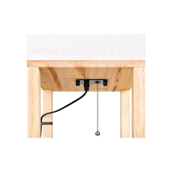 Lampa podłogowa LED 1xE27 60W drewno rattan 160cm do salonu i biura — zdjęcie 4