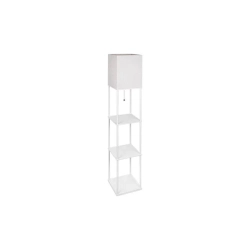 Lampa podłogowa LED 1xE27 60W 160cm biała z półkami do salonu i biura