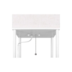 Lampa podłogowa LED 1xE27 60W 160cm biała z półkami do salonu i biura — zdjęcie 3