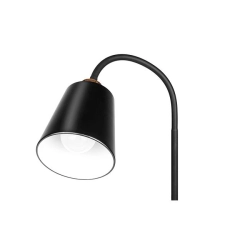 Lampa podłogowa LED 60W czarna złota 145cm elastyczna szyjka — zdjęcie 4