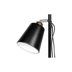 Lampa podłogowa LED 2x E27 60W czarno-złota 140cm do salonu