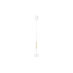 lampa podłogowa LED E27 60W biała drewno 145cm do salonu i biura