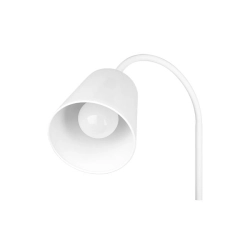 lampa podłogowa LED E27 60W biała drewno 145cm do salonu i biura
