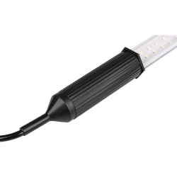 Lampa LED warsztatowa 4W 6500K IP20 czarna 435x60mm z kablem 5m do garażu i warsztatu