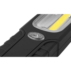 Lampa LED 3W 6500K IP20 czarna z magnesem i hakiem do garażu i warsztatu