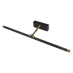 Kinkiet LED 9W 4000K IP20 czarny złoty 46cm do wejścia i na schody