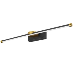 Kinkiet LED 12W 4000K IP44 czarny 60cm do wnętrz