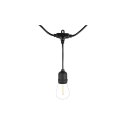 Girlanda LED 10m 20x E27 2700K IP44 czarna do ogrodu i altany — zdjęcie 7