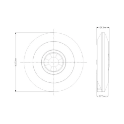 Czujnik ruchu PIR sufitowy slim 220-240V 360° IP20 do wnętrz