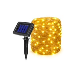 Girlanda LED solarna 100 LED 1,19m 3000K IP44 transparentna do ogrodu i altany