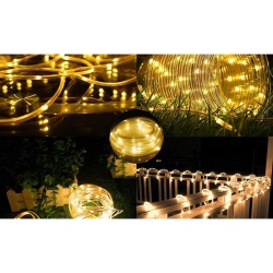 Girlanda LED solarna 100 LED 1,19m 2700K IP54 do ogrodu i altany