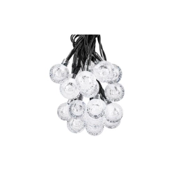 Girlanda LED solarna 20 LED 0,72W 2700K IP44 czarny kabel do ogrodu i altany